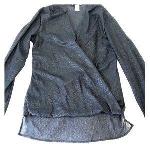Navy blue shimmer blouse